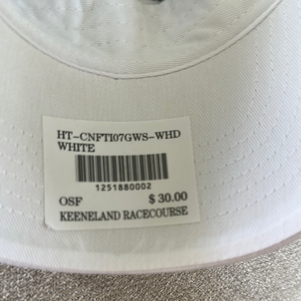 Keeneland Racecourse white and Navy hats - Picture 3 of 3